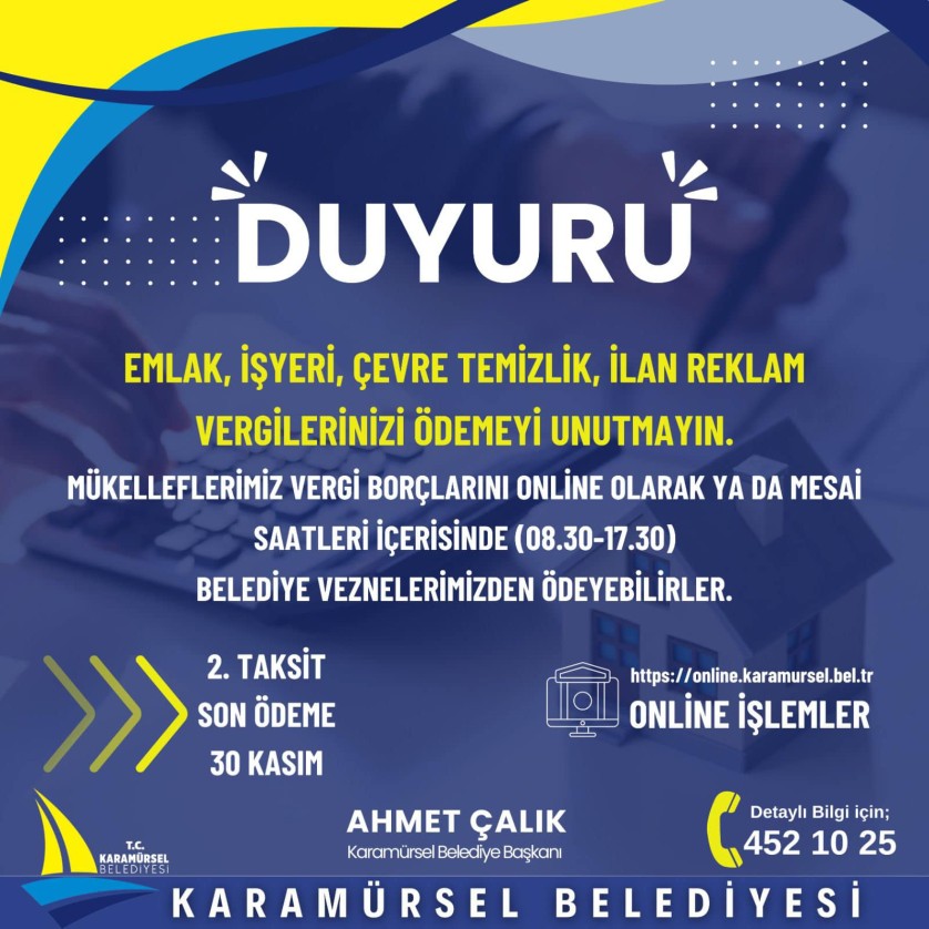MÜKELLEFLERİMİZE DUYRULUR