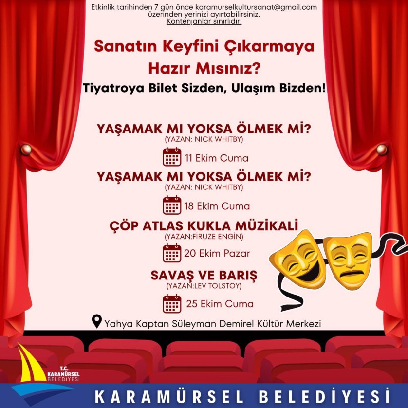 Ücretsiz Tiyatro Servisi Başlıyor  “Sanat, Herkes İçin Ulaşılabilir Olacak”